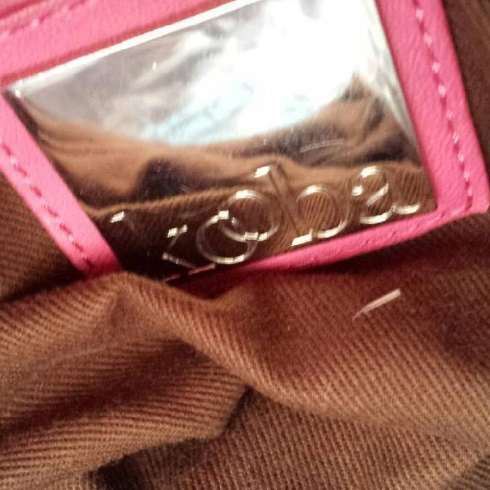 Kooba Leather Purse Hobo Handbag purple navy blue fuscia pink painted tie dyed - Picture 10 of 16